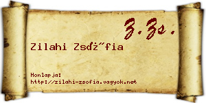 Zilahi Zsófia névjegykártya
